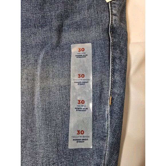 Old Navy women’s Mid-rise Power Slim Straight Jeans- Size 30-Plus Size- NWT - Picture 4 of 8